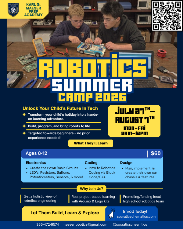 Robotics Summer Camp 2026 flyer